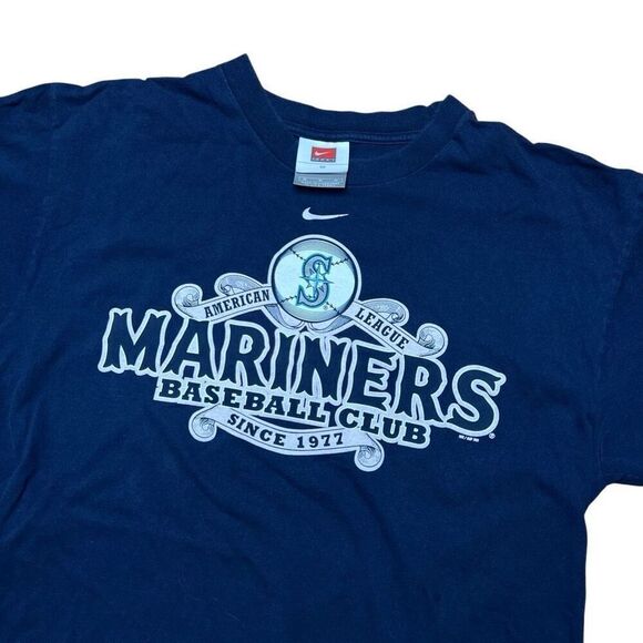 Y2K Nike Center Swoosh Seattle Mariners T Shirt Medium - Picture 2 of 4